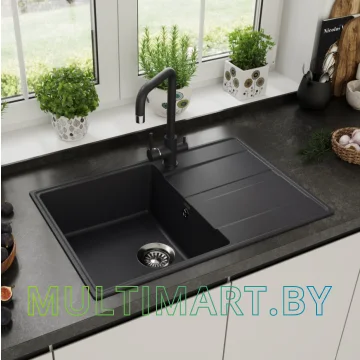 Кухонная мойка MAUNFELD Lacrima 750 MFQS-750B (черный) картинка 2